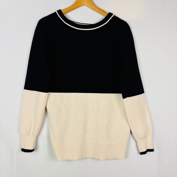 Rag & Bone Womens Merino Wool Colorblock Sweater Sz S Soft Cozy Preppy Classic - Picture 2 of 13